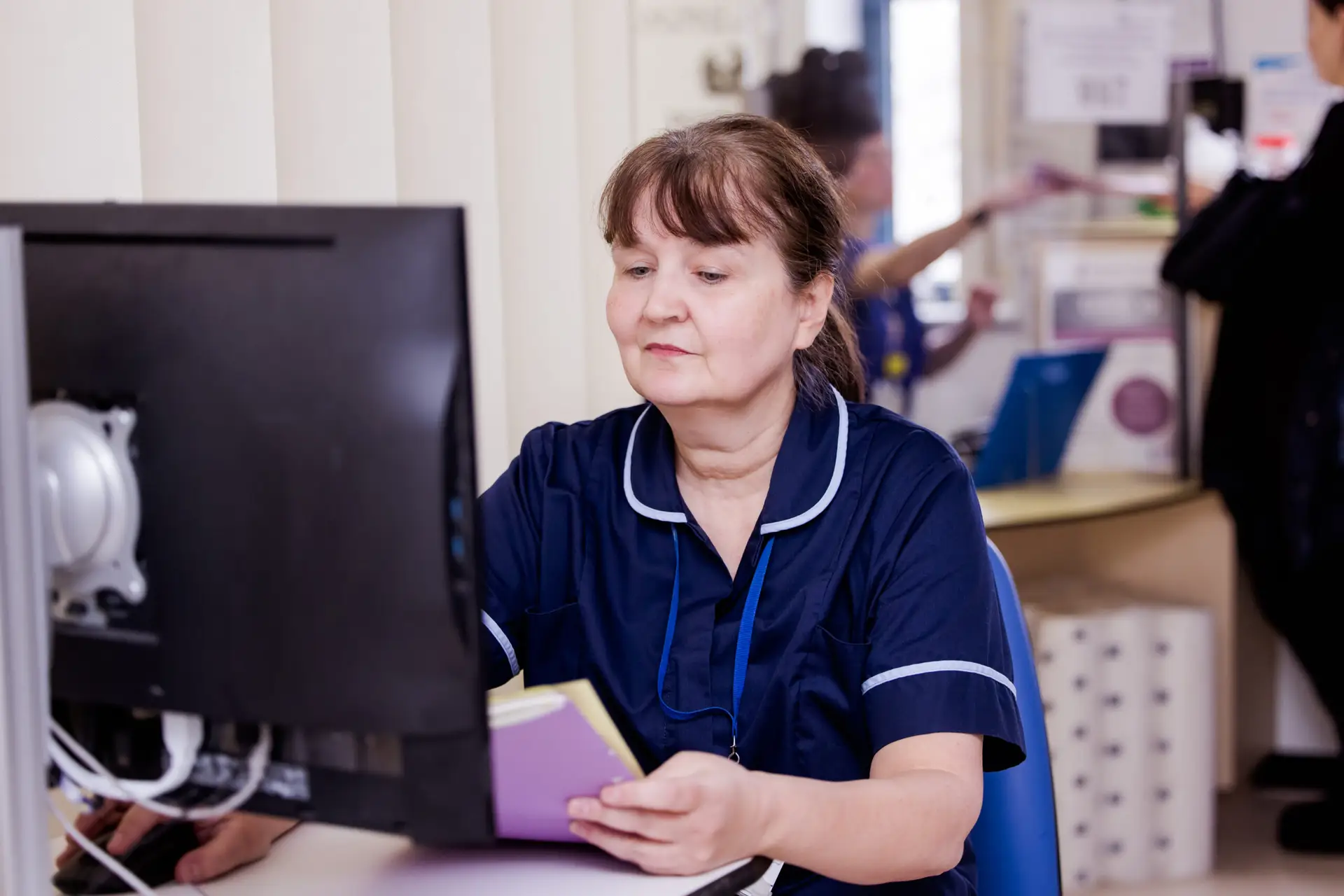 Midwife at work