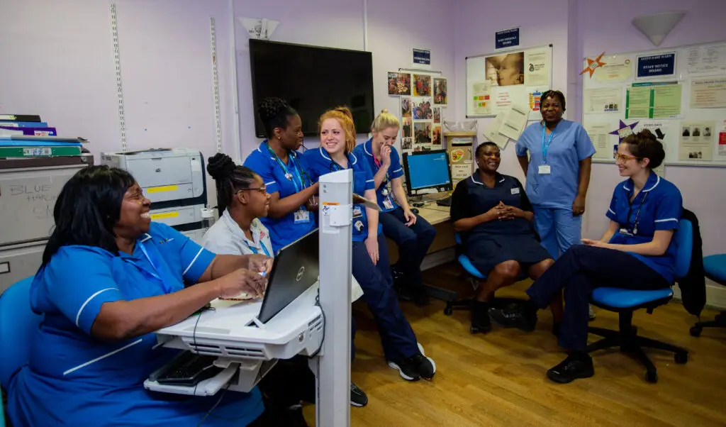 Midwives in a meeting