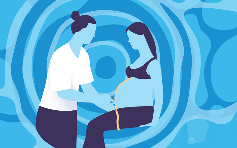 Pregnant woman checkup illustration. CREDIT_Shutterstock-2628874509-1456286807