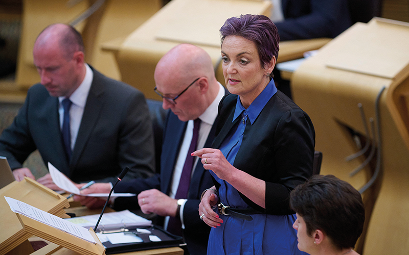 Edinburgh Scotland, UK 03 June 2026. Cabinet Secretary for Health and Care Angela Constance MSP at the Scottish Parliament for the Scottish Government Debate on Investing, Protecting and Renewing Scotland's NHS. credit alamy